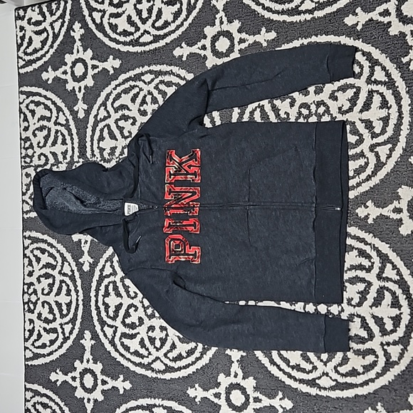 PINK xs sweatpants n matching zipper up hoodie - Picture 5 of 8